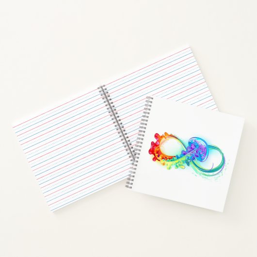 Infinity with Rainbow Jellyfish Notitieboek (Binnen)