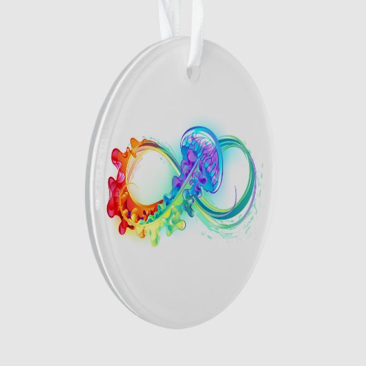 Infinity with Rainbow Jellyfish Ornament (voorkant)