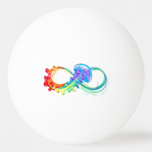 Infinity with Rainbow Jellyfish Pingpongbal (Voorkant)