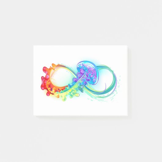 Infinity with Rainbow Jellyfish Post-it® Notes (Voorkant)