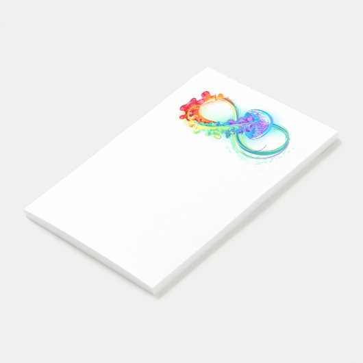 Infinity with Rainbow Jellyfish Post-it® Notes (Schuin)