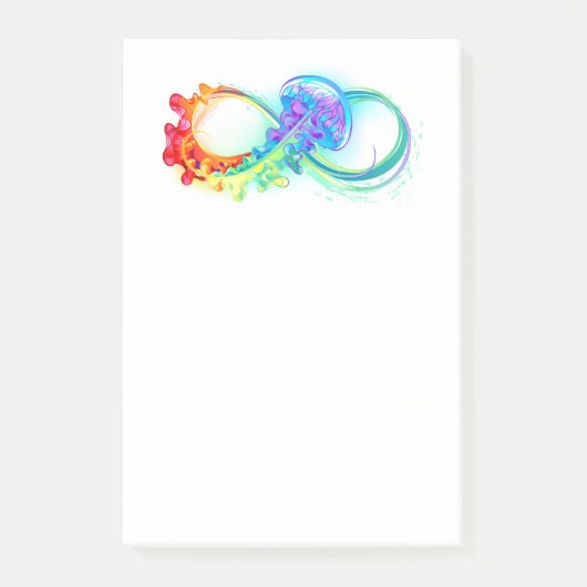 Infinity with Rainbow Jellyfish Post-it® Notes (Voorkant)