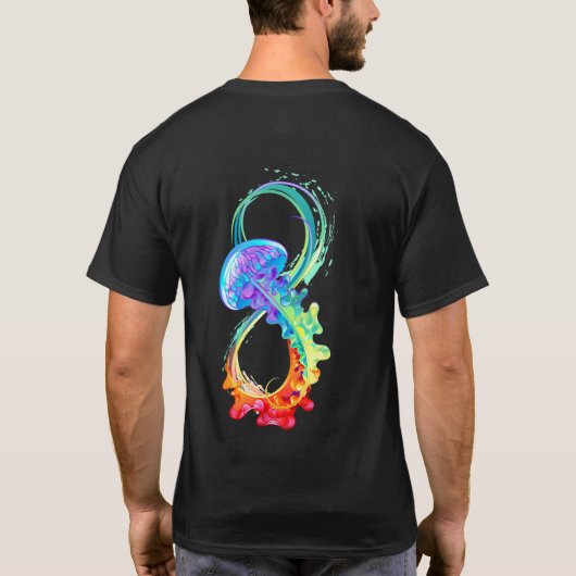 Infinity with Rainbow Jellyfish T-shirt (Achterkant)