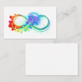 Infinity with Rainbow Jellyfish Visitekaartje (Voorkant / Achterkant)