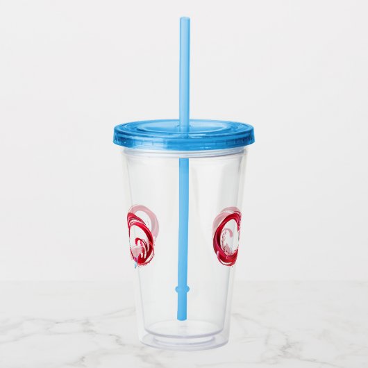 Infinity with Red Wine Acryl Drinkbeker (Rechts)