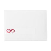 Infinity with Red Wine Adreslabel Wikkel (Voorkant)