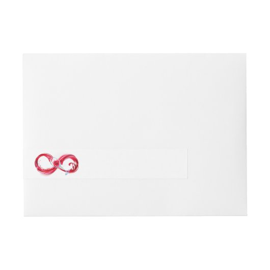 Infinity with Red Wine Adreslabel Wikkel (Voorkant)