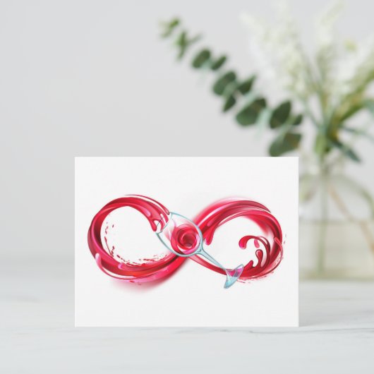 Infinity with Red Wine Briefkaart (Staand voorkant)