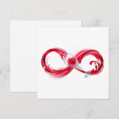 Infinity with Red Wine Feestdagenkaart (Voorkant / Achterkant)