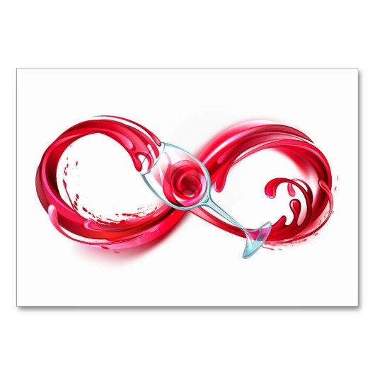Infinity with Red Wine Kaart (Voorkant)
