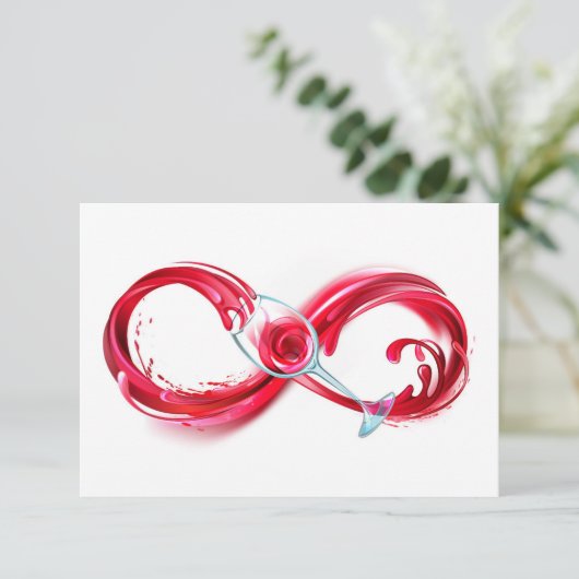 Infinity with Red Wine Kaart (Staand voorkant)