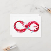 Infinity with Red Wine Kaart (Voorkant / Achterkant in situ)