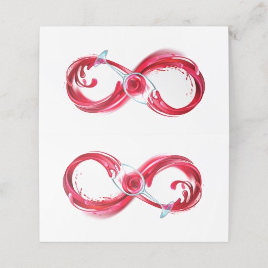Infinity with Red Wine Klantenkaartje (Buitenkant ongevouwen)