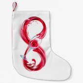 Infinity with Red Wine Kleine Kerstsok (Voorkant)