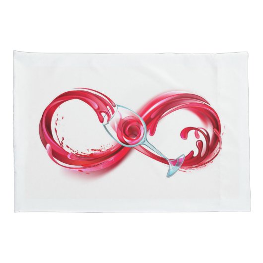 Infinity with Red Wine Kussensloop (Achterkant-Rechts)