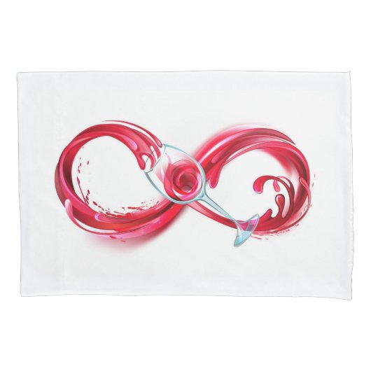 Infinity with Red Wine Kussensloop (Voorkant-Links)