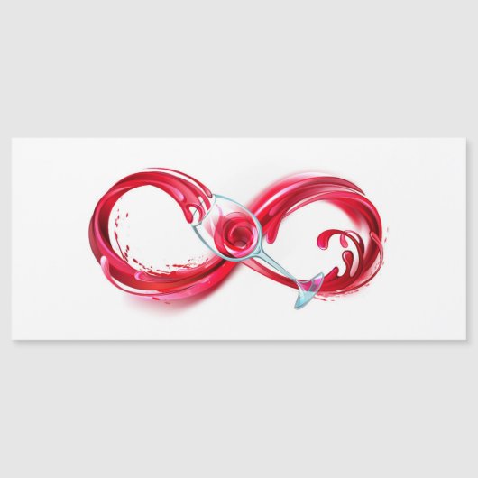 Infinity with Red Wine Magnetische Uitnodiging (Voorkant)