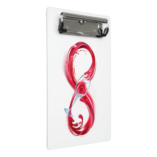 Infinity with Red Wine Mini Klembord (Schuin)