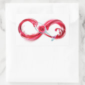 Infinity with Red Wine Rechthoekige Sticker (Tas)
