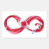 Infinity with Red Wine Rechthoekige Sticker (Voorkant)
