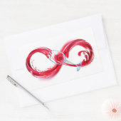 Infinity with Red Wine Rechthoekige Sticker (Envelop)