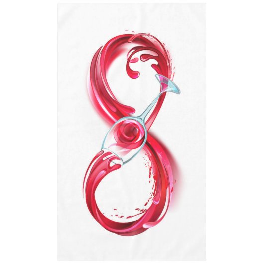 Infinity with Red Wine Tafelkleed (Voorkant)