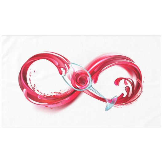 Infinity with Red Wine Tafelkleed (Voorkant (Horizontaal))