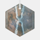 Infinity zilverster glas ornament (Voorkant)