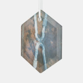 Infinity zilverster glas ornament (Voorkant links)