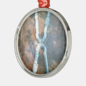 Infinity zilverster metalen ornament (Links)