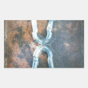 Infinity zilverster rechthoekige sticker