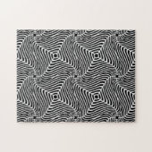 Infinity zwart en witte grafische harde legpuzzel (Horizontaal)