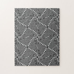 Infinity zwart en witte grafische harde legpuzzel