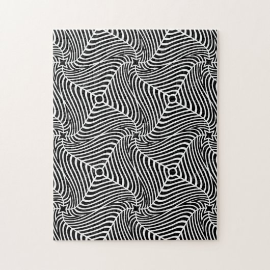 Infinity zwart en witte grafische harde legpuzzel (Verticaal)