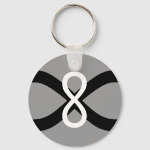 Infinity zwarte&witte Sleutelhanger