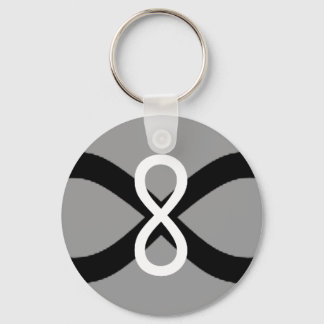 Infinity zwarte&witte Sleutelhanger