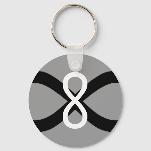 Infinity zwarte&witte Sleutelhanger (Voorkant)