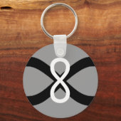 Infinity zwarte&witte Sleutelhanger (Voorkant)