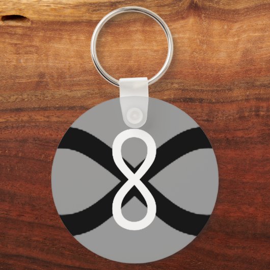 Infinity zwarte&witte Sleutelhanger (Voorkant)