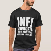 INFJ Advocate Introvert T Shirt Black (Voorkant)