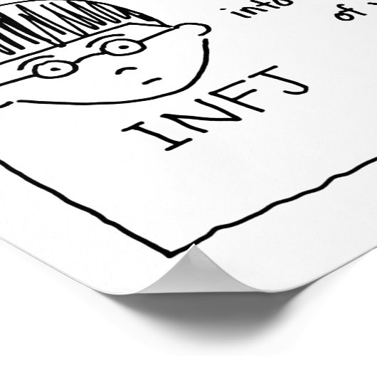 INFJ neemt notities afdrukken Poster (Hoek)