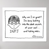 INFJ neemt notities afdrukken Poster (Voorkant)