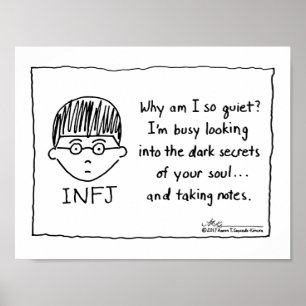 INFJ neemt notities afdrukken Poster