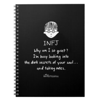 INFJ neemt notities voor zwarte laptop Notitieboek