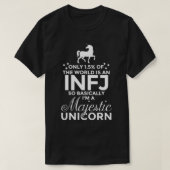 INFJ Personality Introvert Unicorn Zelden gezichts T-shirt (Design voorkant)