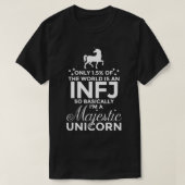 INFJ Personality Introvert Unicorn Zelden gezichts T-shirt (Design voorkant)