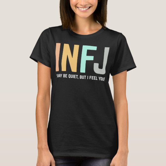 INFJ Persoonlijkheidstype Introvert Grappig T-shirt (Voorkant)