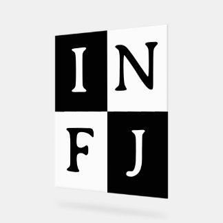 INFJ Poster: Zwarte en Witte Muurkunst Acryl Bord