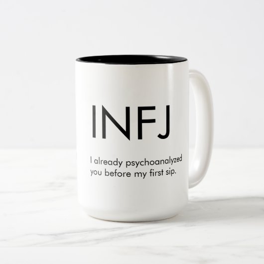 INFJ Reeds psychoanalytisch uw Mok Gift (Voorkant rechts)