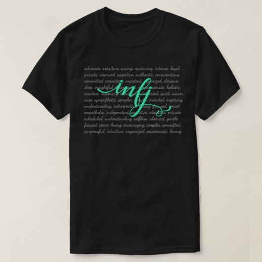 INFJ Shirt MBTI MyersBriggs Personaliteitstype (Design voorkant)